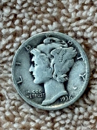 1936 Mercury Dime Silver 10C Circulated Business Strike Uncertified US Coin (46)