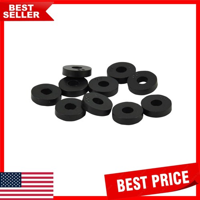 #ad 1 2 Inch Black Rubber Flat Washers 10 Count Essential for Quick Fix Plumbing $5.99