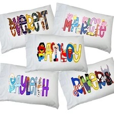 Character Alphabet Soup Personalized Pillowcases