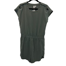 Z by Zella Women Green Shoulder Cut Out Elastic Waist Active Romper RK447981MI S