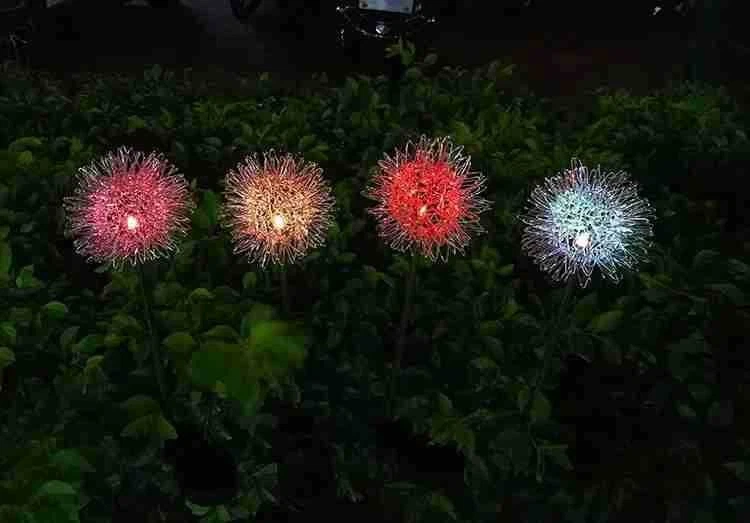 Outdoor Solar Flower Light LED Waterproof Garden Yard Landscape Stake Decor Lamp