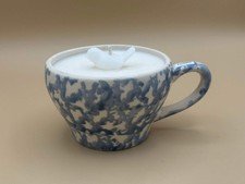 Blue Marbled Bird Mug Candle – Twilight | Handmade Soy Candle | Cozy Evening Sce