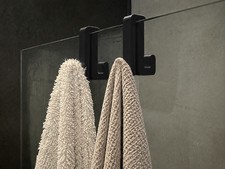 2PCS Double Sided Shower Glass Hooks - Bath Towel Robe Hanger Screen Door