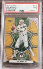 2022 MOSAIC JOE NAMATH GOLD WAVE /17 PSA 9 