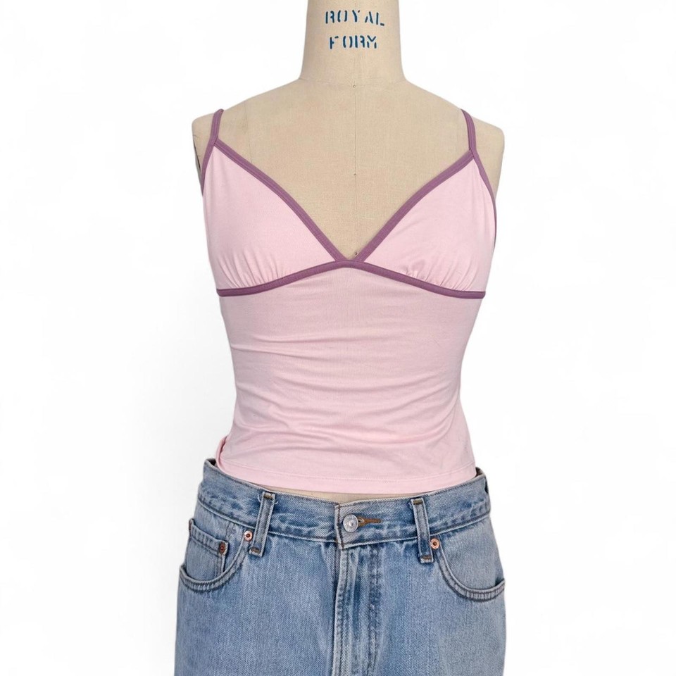 Edikted Pink & Purple Contrast Triangle Cami Top | eBay UK