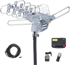 Mcduory Antenna HDTV Digitale Amplificata da Esterno 150 Miglia Lungo Raggio - 360 Gradi