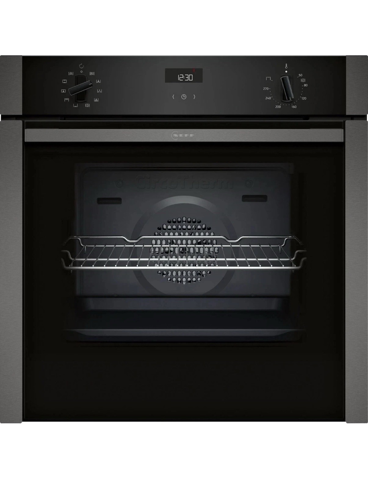 Neff B3ACE4AG3B Slide & Hide  Single Oven Built-In Graphite Ex Display HW182235