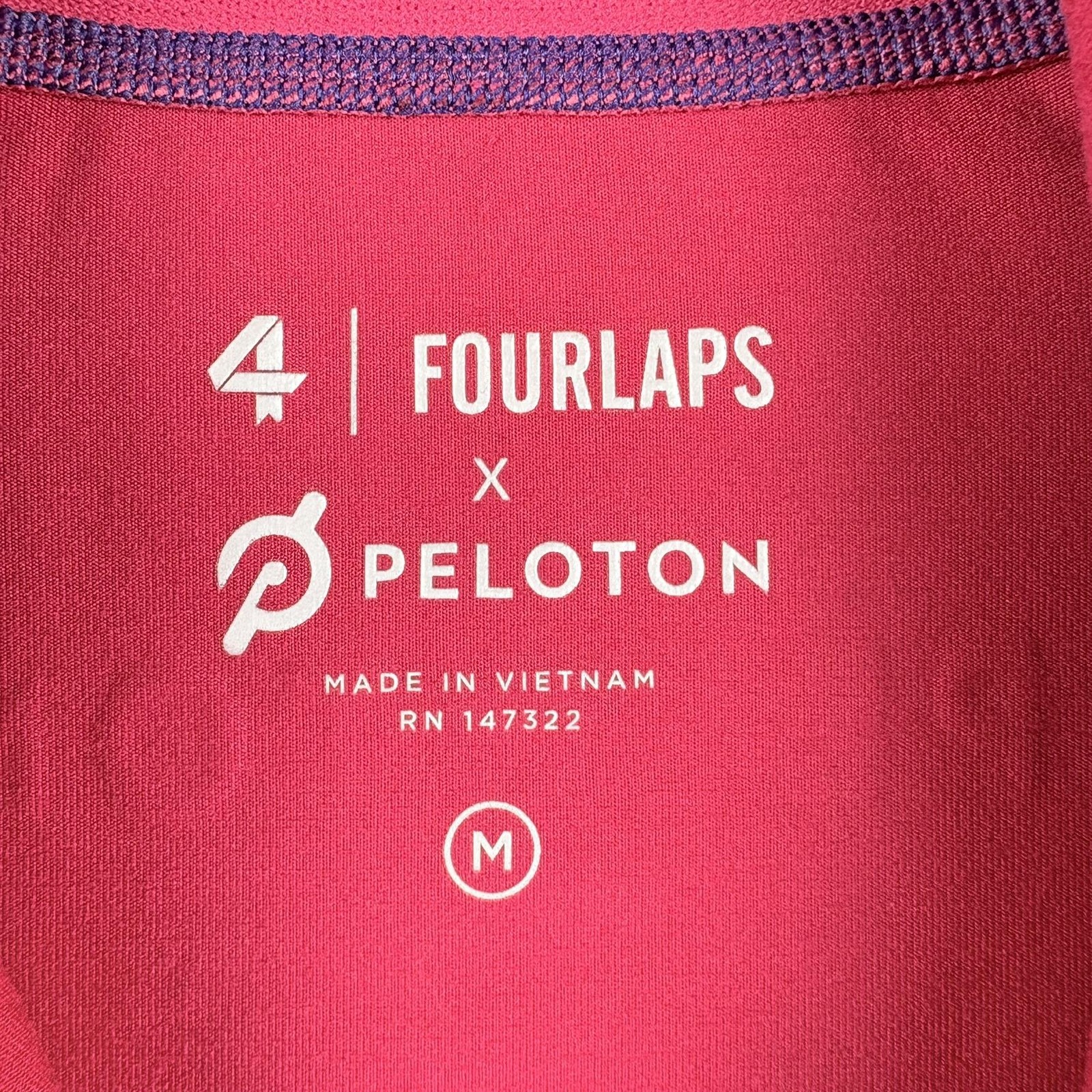 Peloton Fourlaps Pullover Mens Medium Red Quarter… - image 9