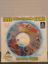 Monopoly Junior Jr PC CD-Rom Windows Hasbro General Mills New In Sleeve- Unteste