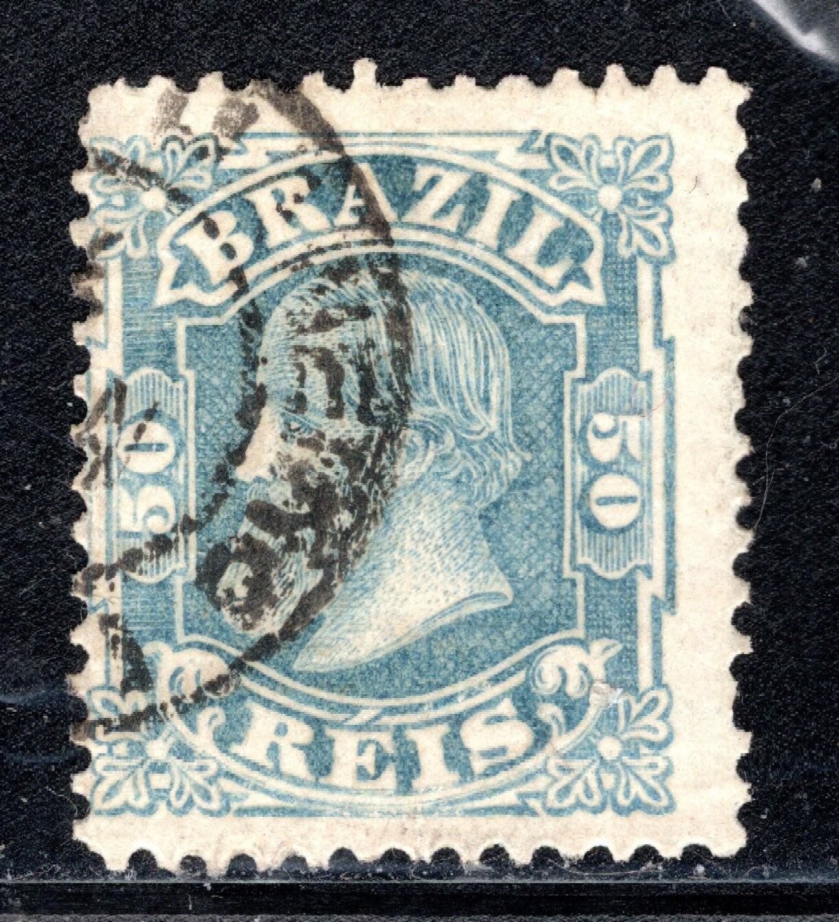 Brazil Stamp Scott #79, 50r, Emperor Dom Pedro, Used, SCV$24.00