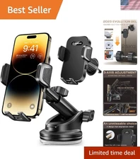 Universal Car Phone Holder for Dashboard & Windshield - Hands-Free Solution