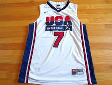 TEAM USA 1992 DREAM TEAM LARRY BIRD MESH WHITE JERSEY SIZE L