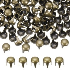 3.5mm Round Dome Rivet, 180 Pcs Metal Spike Spot Punk Stud, Bronze