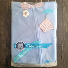 Gerber Blanket Sleeper Vintage 1990's Rainbow Collar Toddler Size 2T