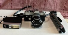 Vintage Canon FTb Camera with AUTO-280 Flash and HAKUBA Tripod Set