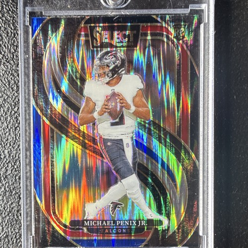 2024 Panini Select - Premier Level Michael Penix Jr. Red & Blue Shock Prizm (RC)