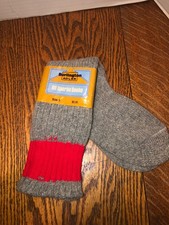 NOS Burlington Adler All Sport Wool Socks men's Size 9 Gray/Red Stripe New 