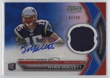 2011 Bowman Sterling Relics Blue Refractor 62/99 Ryan Mallett #BSAR-RM Auto 8cg