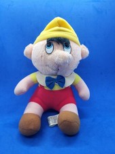 Vintage Walt Disney Pinocchio Plush Stuffed Doll 8" No Tag Gently Loved 1980s