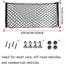Nylon Elastic Mesh-Net Car Trunk Cargo Holder Organizer Storage Bag Pocket Cage