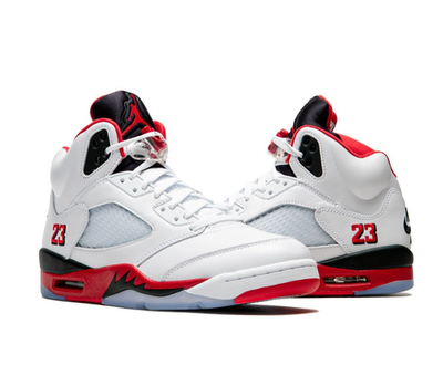 Nike Air Jordan 5 Retro Fire Red Black Tongue HQ7978-101 Men's