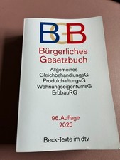 BGB Gesetztestexte, 95. Auflage 2025
