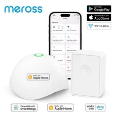 Meross Home Hub, Water Leak Flood Detector, Smart Water Alarm, App, HomeKit