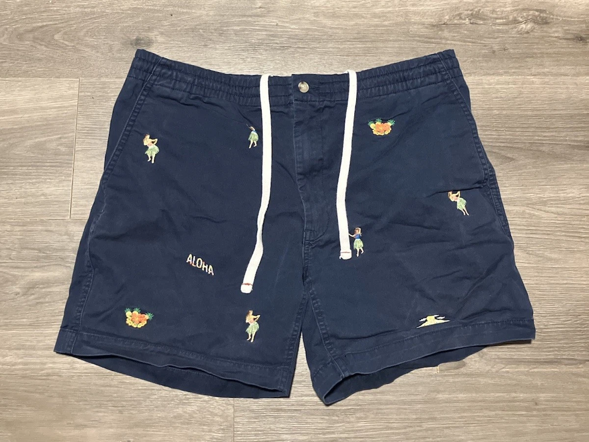 Polo Ralph Lauren Shorts Mens Large Hula Aloha Hawaiian Embroidered Chino 6”
Opens in a new window o