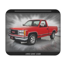 Nostalgic 1993 Red GMC 1500 Truck Mousepad  Classic OBS Pickup Desk Mat 