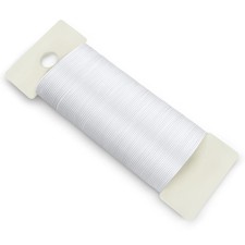 White Floral Wire, 38 Yards 114 Ft 22 Gauge Metal Wire for Crafts, Flexible Wrea