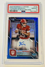 2025 BOWMAN CHROME FERNANDO MENDOZA BLUE MINI DIAMOND AUTO #072/150 PSA 10