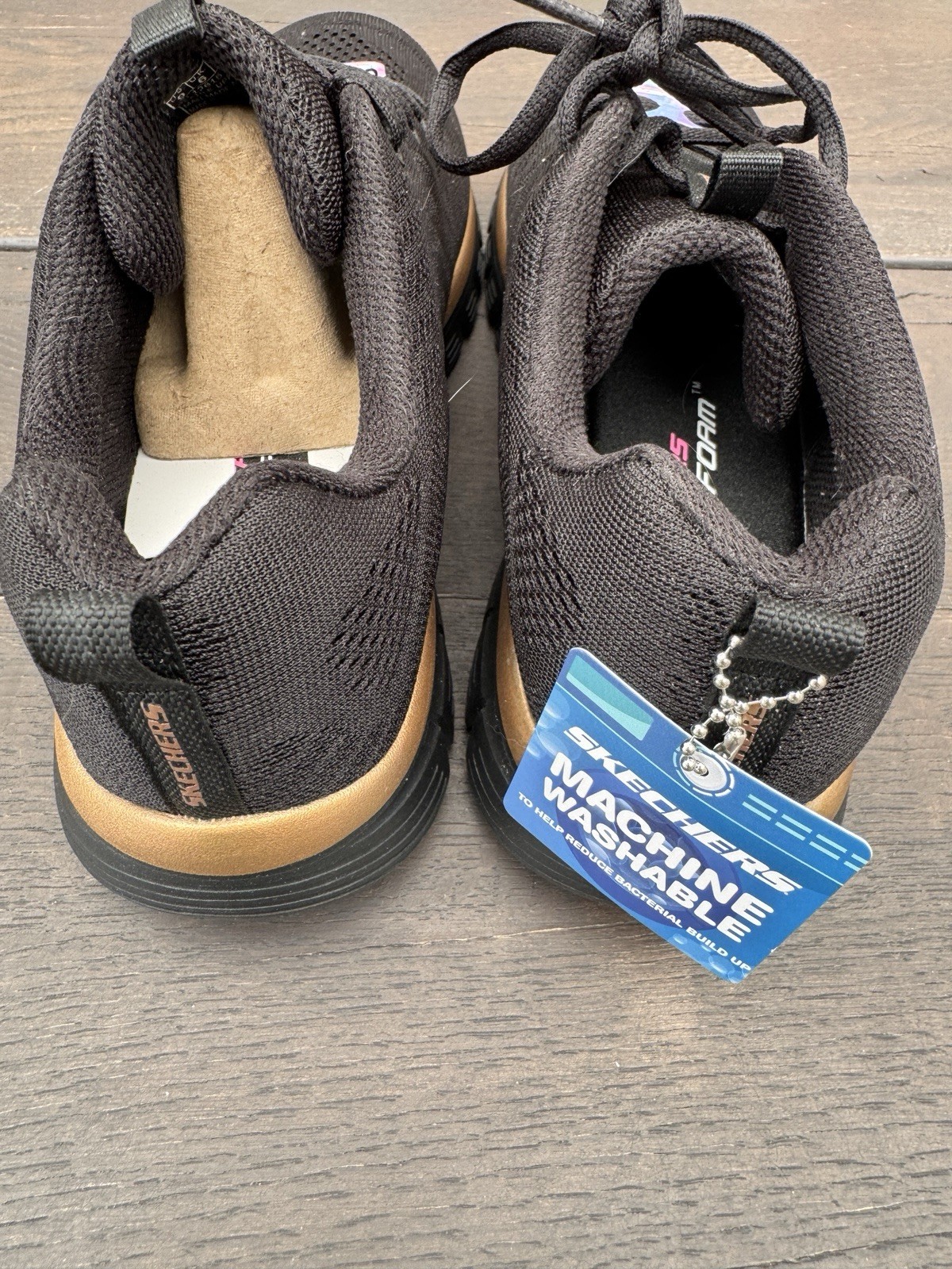 Skechers Graceful Get Connected Women's Black/gold Trainer's Size Uk 6 eu 39 New image 5