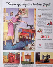 1946 Singer Sewing Machine Married Couple Pri...