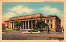 Vintage  Postcard  Union Railroad Station St....