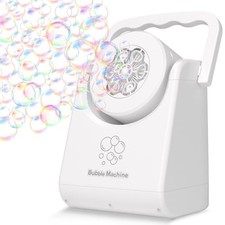 Bubble Machine for Kids Toddlers,Automatic Bubble Handheld White