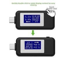 Multifunction USB C Tester Digital Display Voltage Current Power Meter Charger