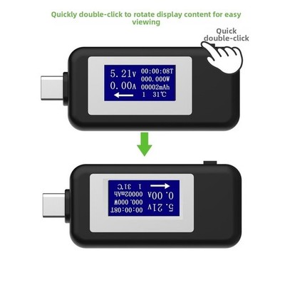 Multifunction USB C Tester Digital Display Voltage Current Power Meter for