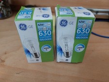 2x E27 42w ES  - General Electric - HALOGEN BULBS Boxed ' BRAND NEW