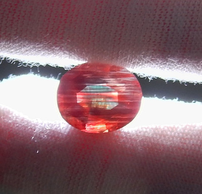 6.4ct Red & Blue Oregon Sunstone Copper Schiller Natural Mined Unheated Oval USA