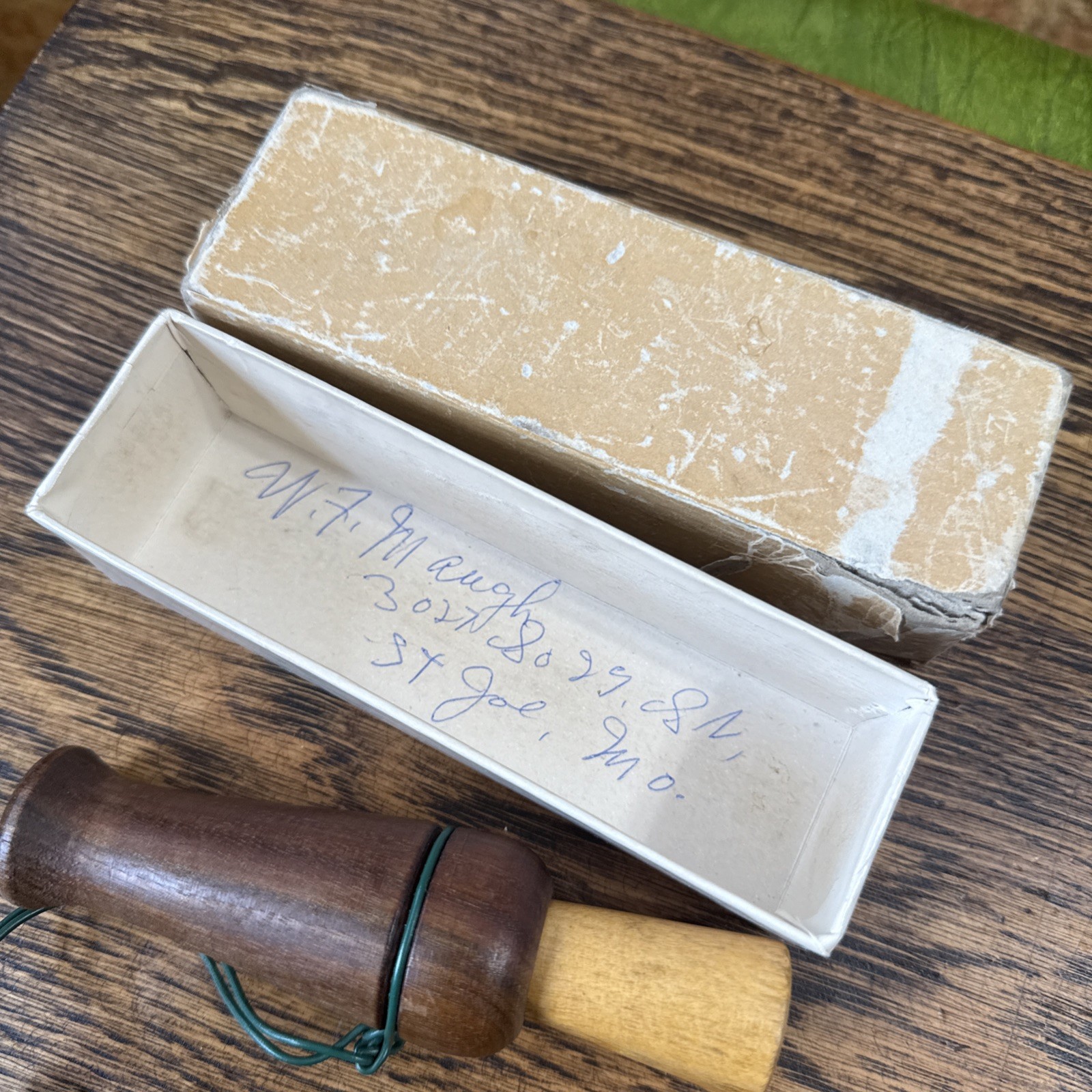 Vintage Joe Harris  Duck Call In HTF Original Box With Label St Joseph Missouri