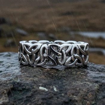 Trinity Knoten Ring Irish Scottish Pagan Celtic Damen Ehering 925