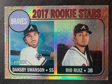 2017 Topps Heritage Chrome Dansby Swanson / Rio Ruiz RC #76 Refractor /568