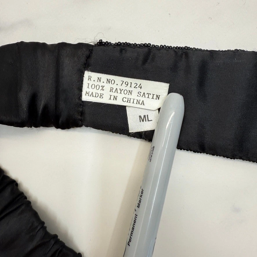 Cinturón elástico de colección años 80 negro lentejuelas cuentas cintura elástica mujer M elegante formal Foto 4 de 4