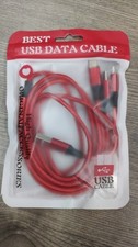 3 in 1 USB Charging Cable Universal Multi Function Cell Phone Charger Cord DM2