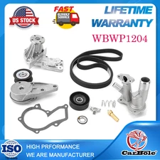PW524 Water Pump  w/ Belt Tensioner Kit For Ford Fiesta Escape Fusion 1.6L Turbo