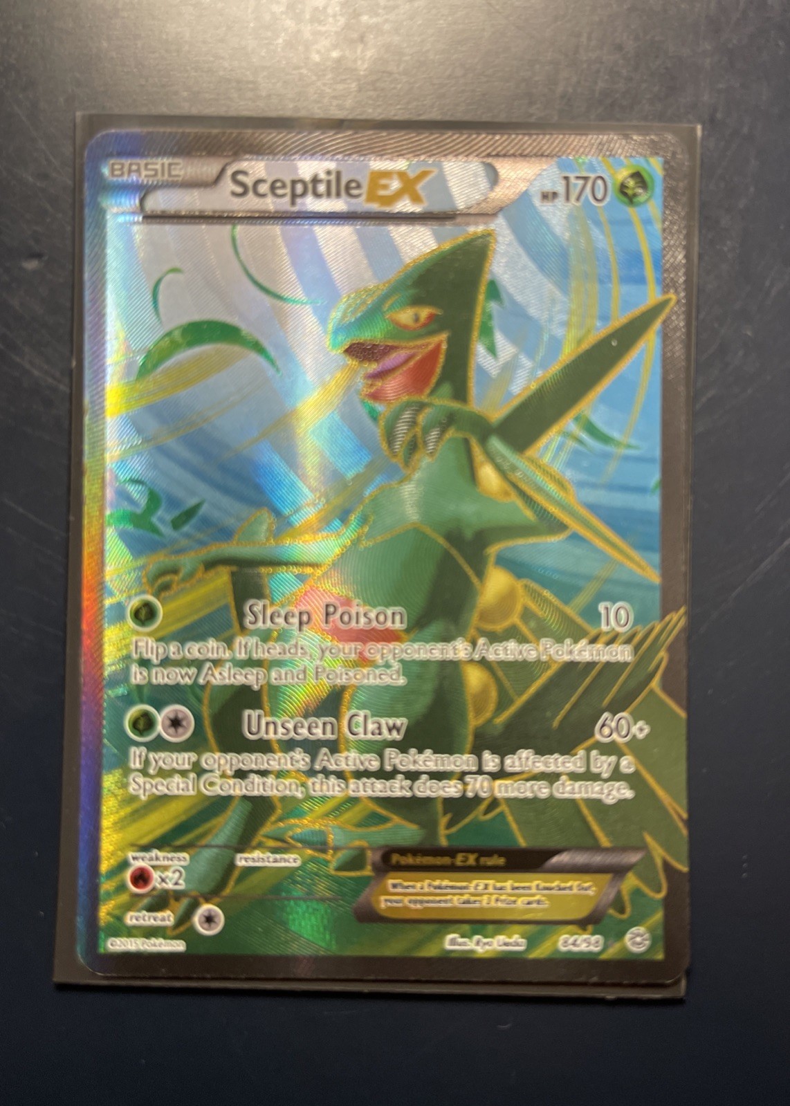 Pokémon TCG Sceptile-EX Holo Full Art Ultra Rare Card Ancient Origins 84/98