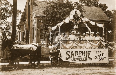 Hattiesburg MS Sarphie the Jeweler Parade Float 1910s RPPC Postcard COPY