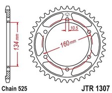Sprocket 42 Tooth 525 Series Type R1307 for Honda CBR 600 F RR RRA FR Rossi FS Sport