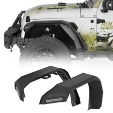 2pcs Viper Front Fender Flare w/ Light fit 18-26 Jeep Wrangler JL Gladiator JT