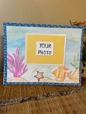 Hand Made,Scrapbook Page Beach, Vacation, Travel Theme. Beach Photo Page